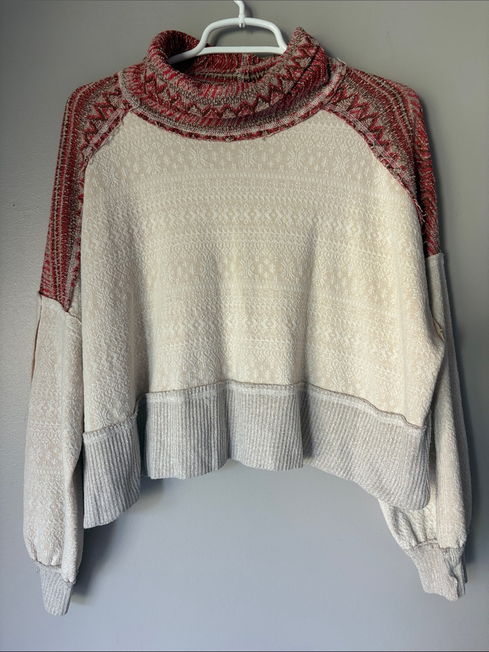 We The Free Women’s At The Lodge Tee Cream Oversized Crop Sweater